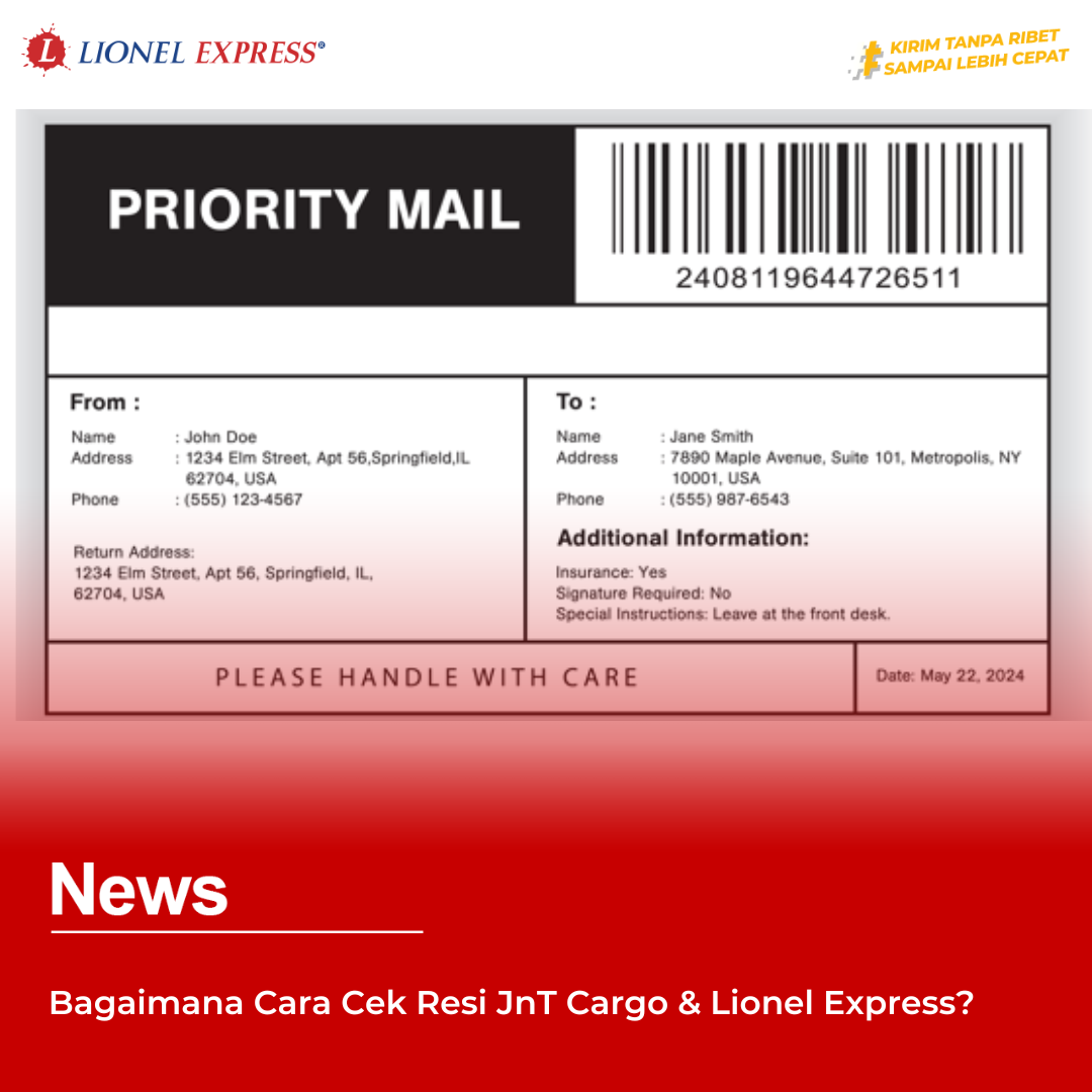 Bagaimana Cara Cek Resi JnT Cargo  Lionel Express?